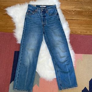 Levi’s Ribcage Straight Ankle Women’s Jeans Haight at the Ready 24W x 27L